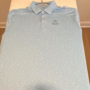 Peter Millar, Copperhead Course Light Blue Polo with Sailboat Print